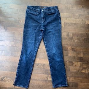Lauren Jeans Co Blue Hi-Rise Slim Jeans Zip Ankle Size 4